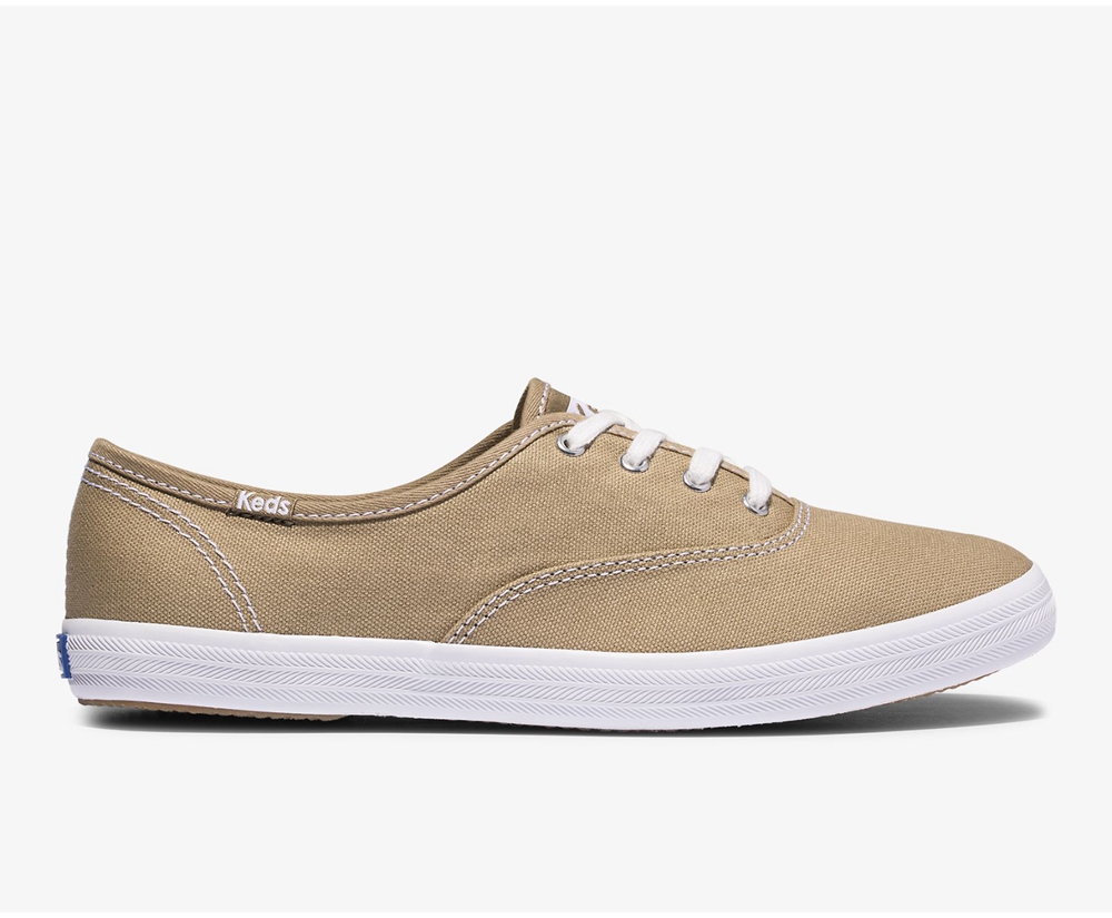 Keds Womens Sneakers Brown - Champion Seasonal Organic Cotton Canvas - 368OFQWXD